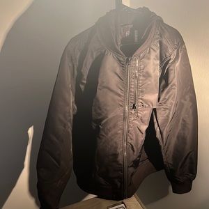 Hooded bomber jacket